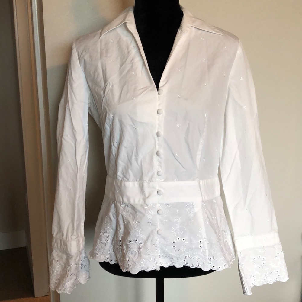 Ann Taylor button up top